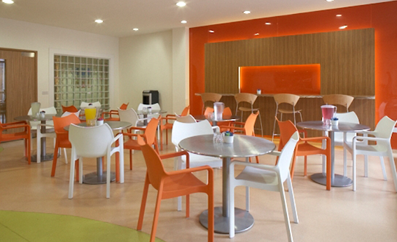 Image of a dining area at the Campbell Centre in CNWL